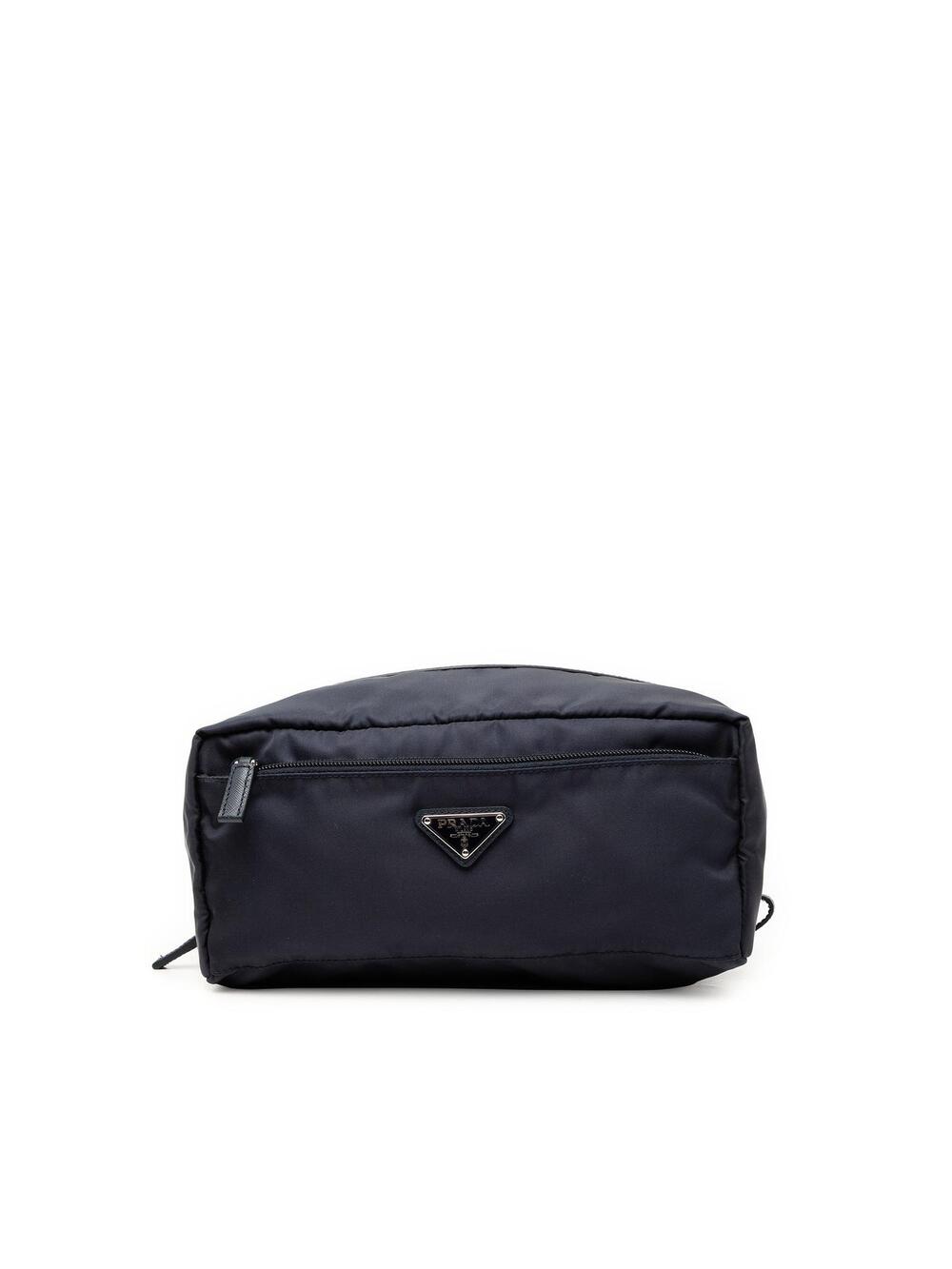 Prada Tessuto Pouch Pre-Loved Navy #340198P44B